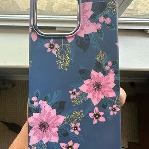 Floral Blue and Pink Phone Case